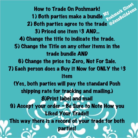 Yes I TRADE with Other Great Poshmark Closets - Picture 3 of 4